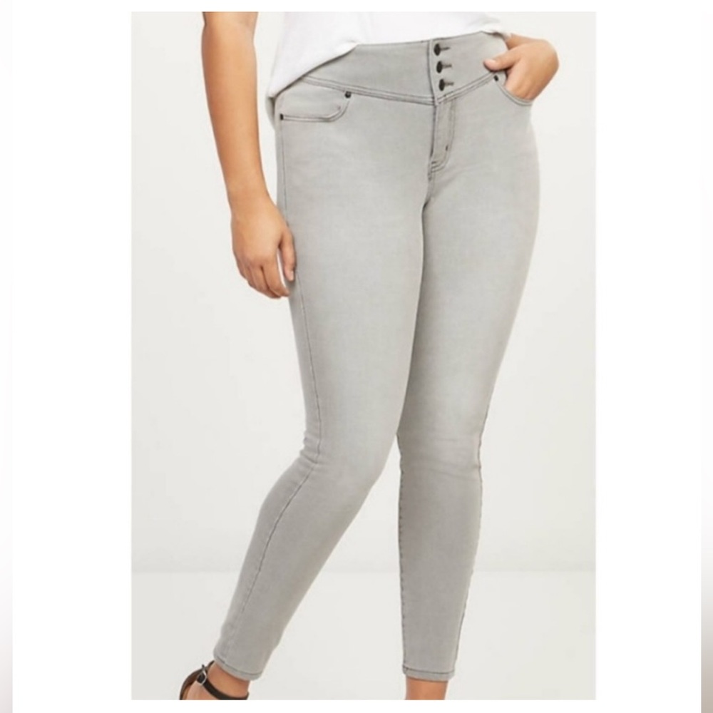 Lane Bryant High Rise Jeggings Gray Size 14